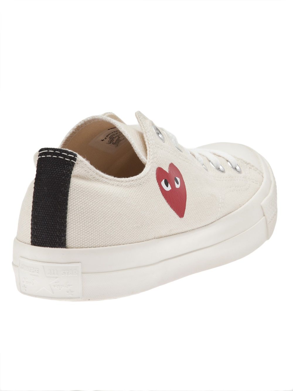 Comme des Garçons Play x Converse Low Top Sneakers - Beige image 3