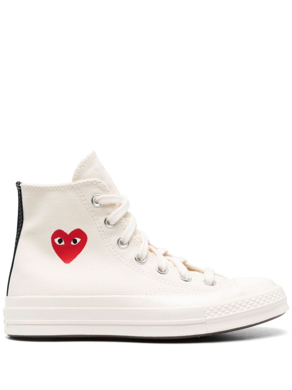 Comme des Garçons Beige Canvas Low-Top Sneakers image 0