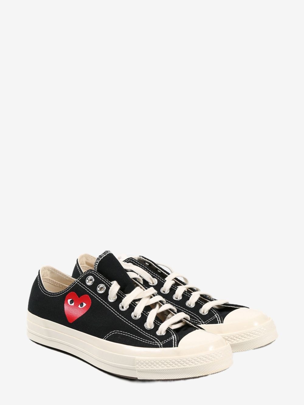 Comme des Garçons Play Heart Low Top Sneakers - Black image 2