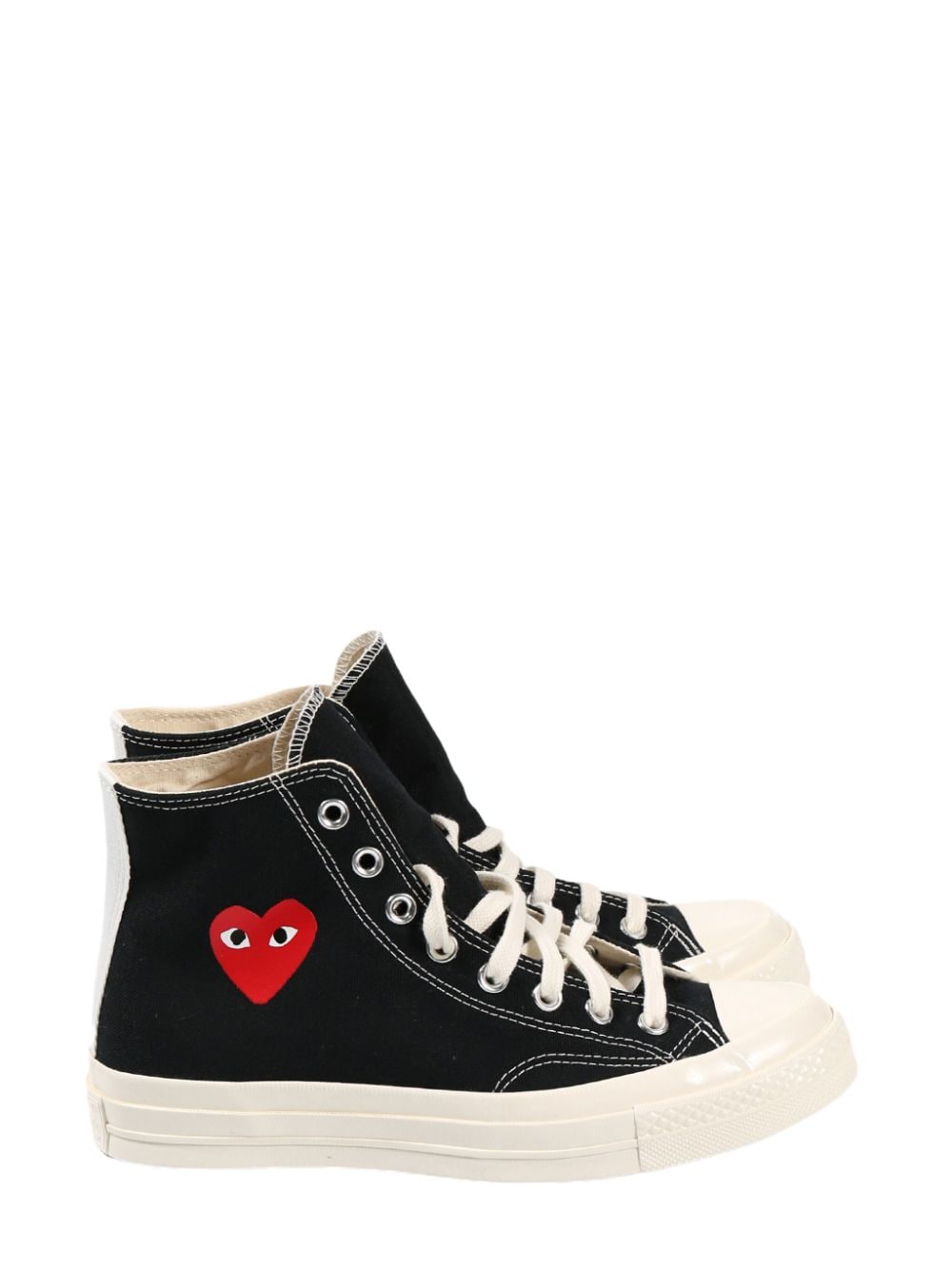 Comme des Garçons Play Black Canvas Low Top Sneakers image 0