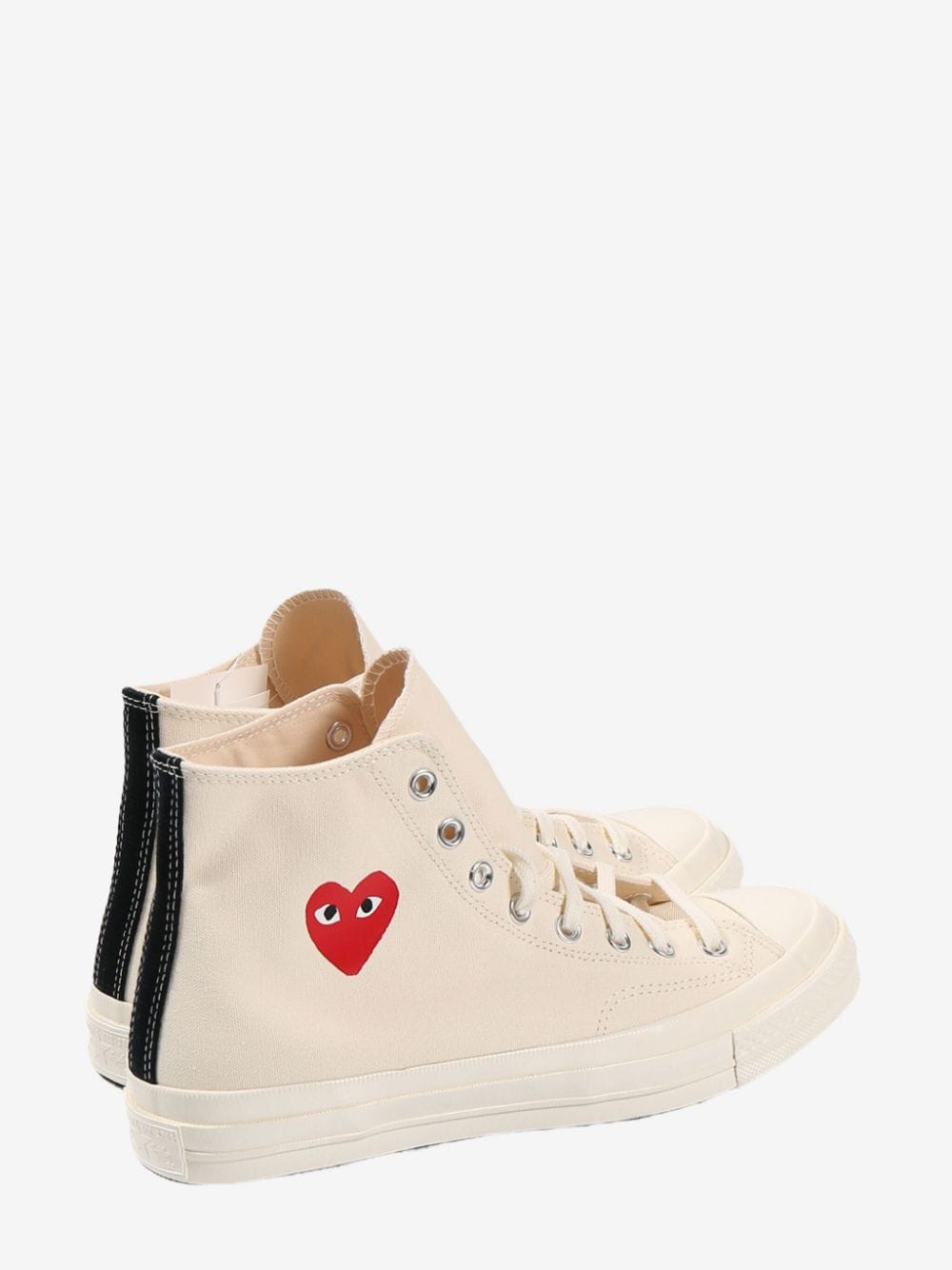 Comme des Garçons Play Converse Low Top Beige Canvas Sneakers image 2