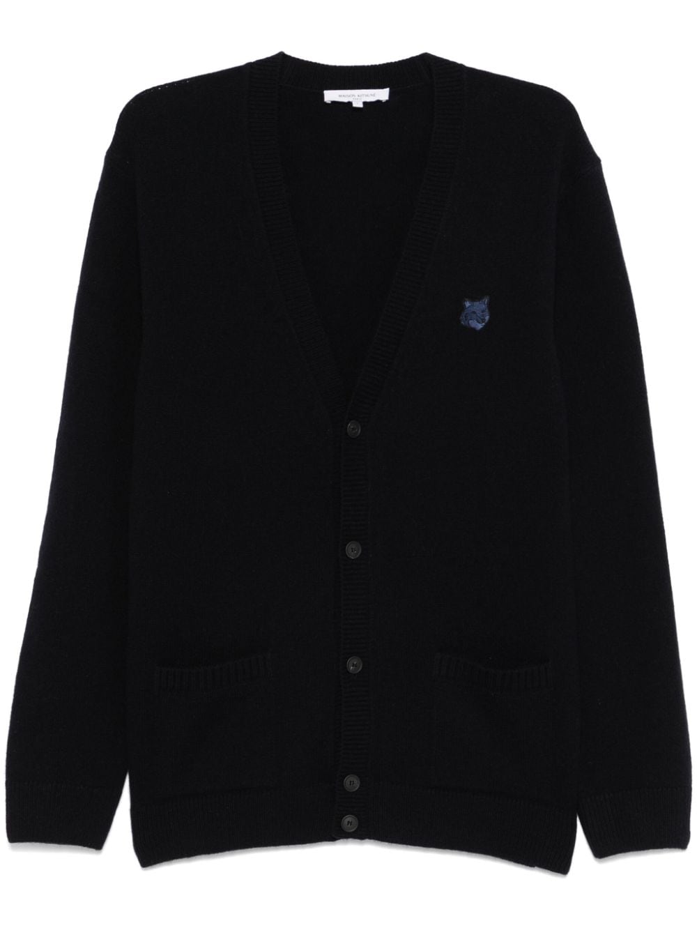 MAISON KITSUNE Fox Head Patch Wool Sweater - Blue image 0