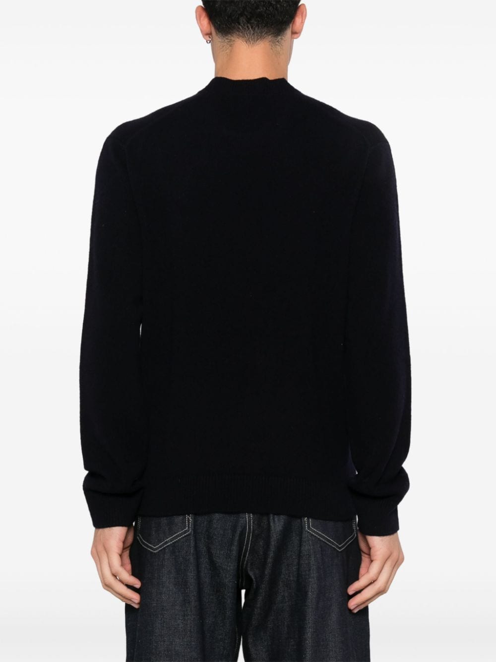 MAISON KITSUNÉ Fox Head Patch Wool Sweater - Blue image 2