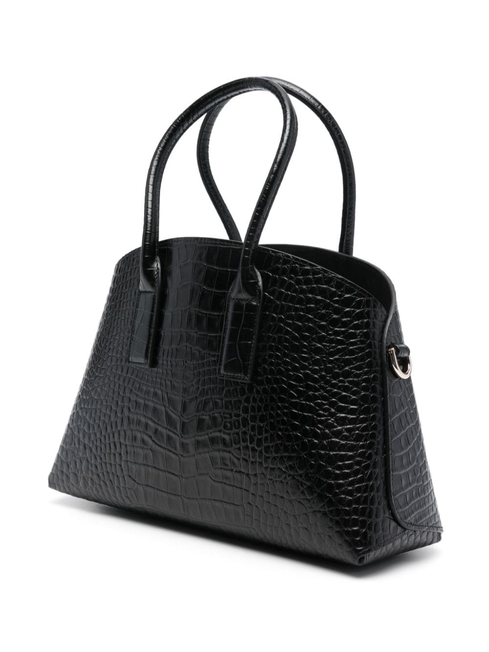 Emporio Armani Capsule Crocodile-Embossed Faux Leather Top Handle Bag image 1