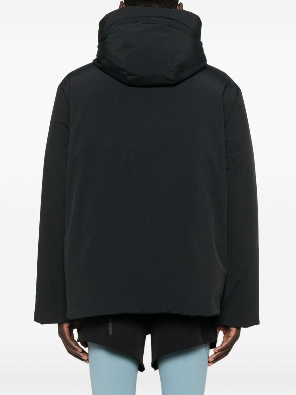 Jil Sander PLUS Black Textured Padded Coat image 4