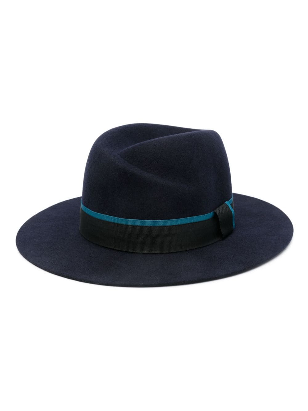 Paul Smith Blue Wool Felt Hat with Grosgrain Ribbon Trim image 0