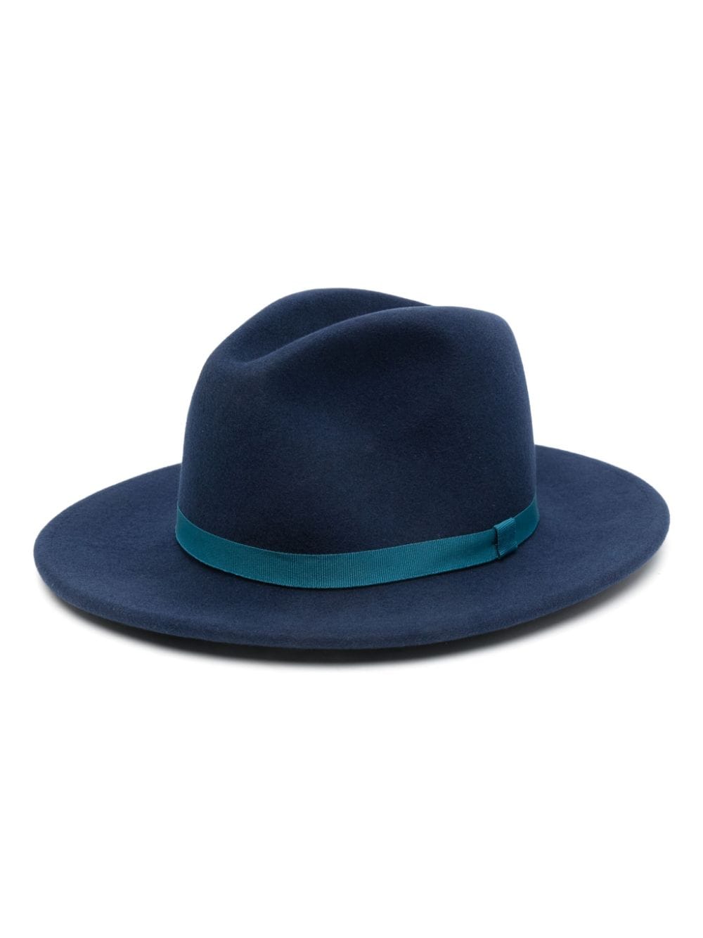 Paul Smith Blue Wool Felt Hat with Grosgrain Ribbon image 0