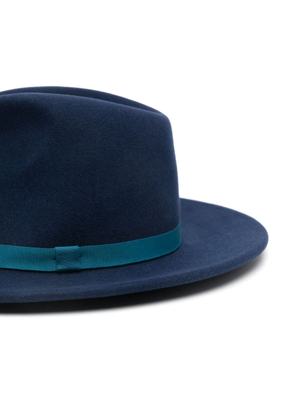 Paul Smith Blue Wool Felt Hat with Grosgrain Ribbon image 1