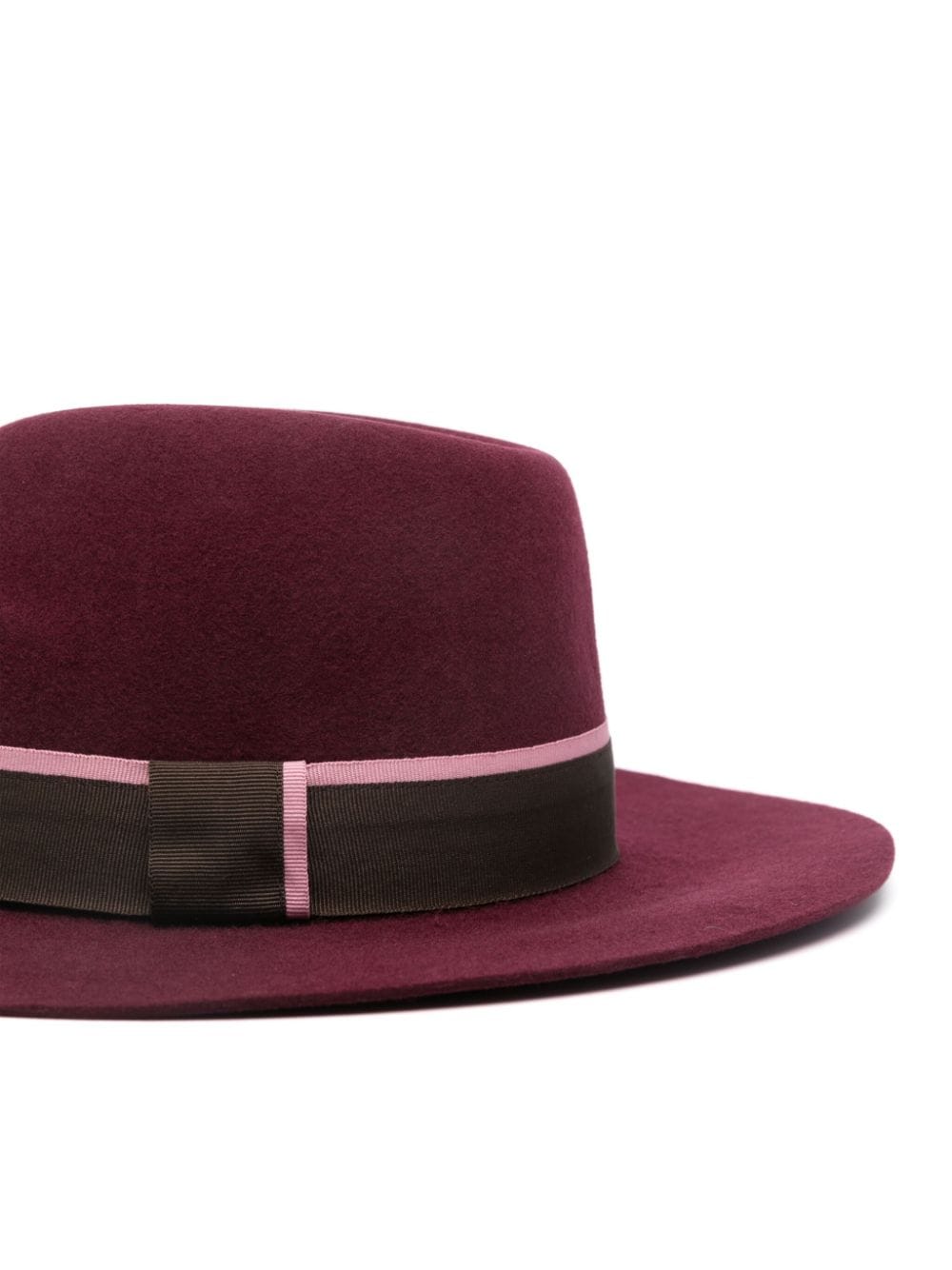 Paul Smith Red Wool Felt Hat with Grosgrain Ribbon image 1