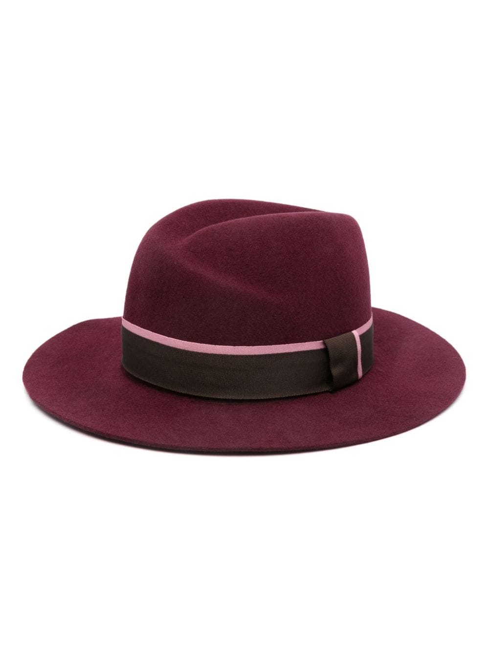 Paul Smith Red Wool Felt Hat with Grosgrain Ribbon image 0