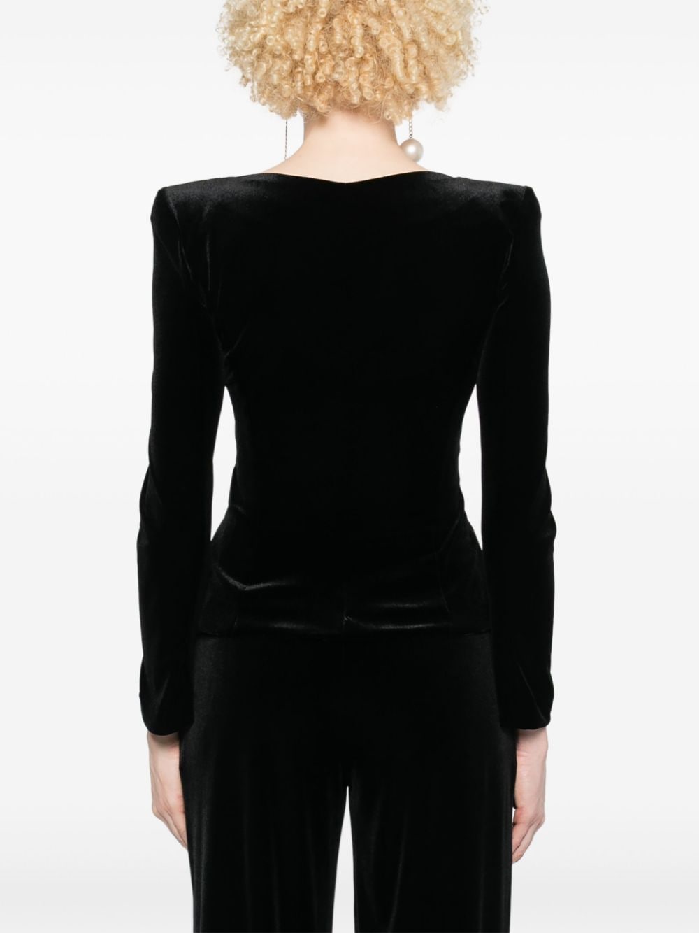 Emporio Armani Capsule Velvet Jacket - Black image 2