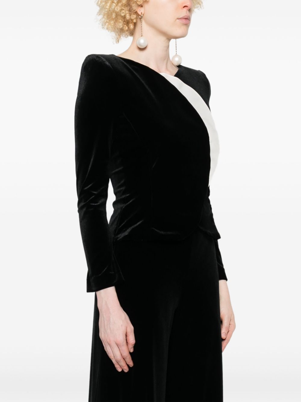 Emporio Armani Capsule Velvet Jacket - Black image 3