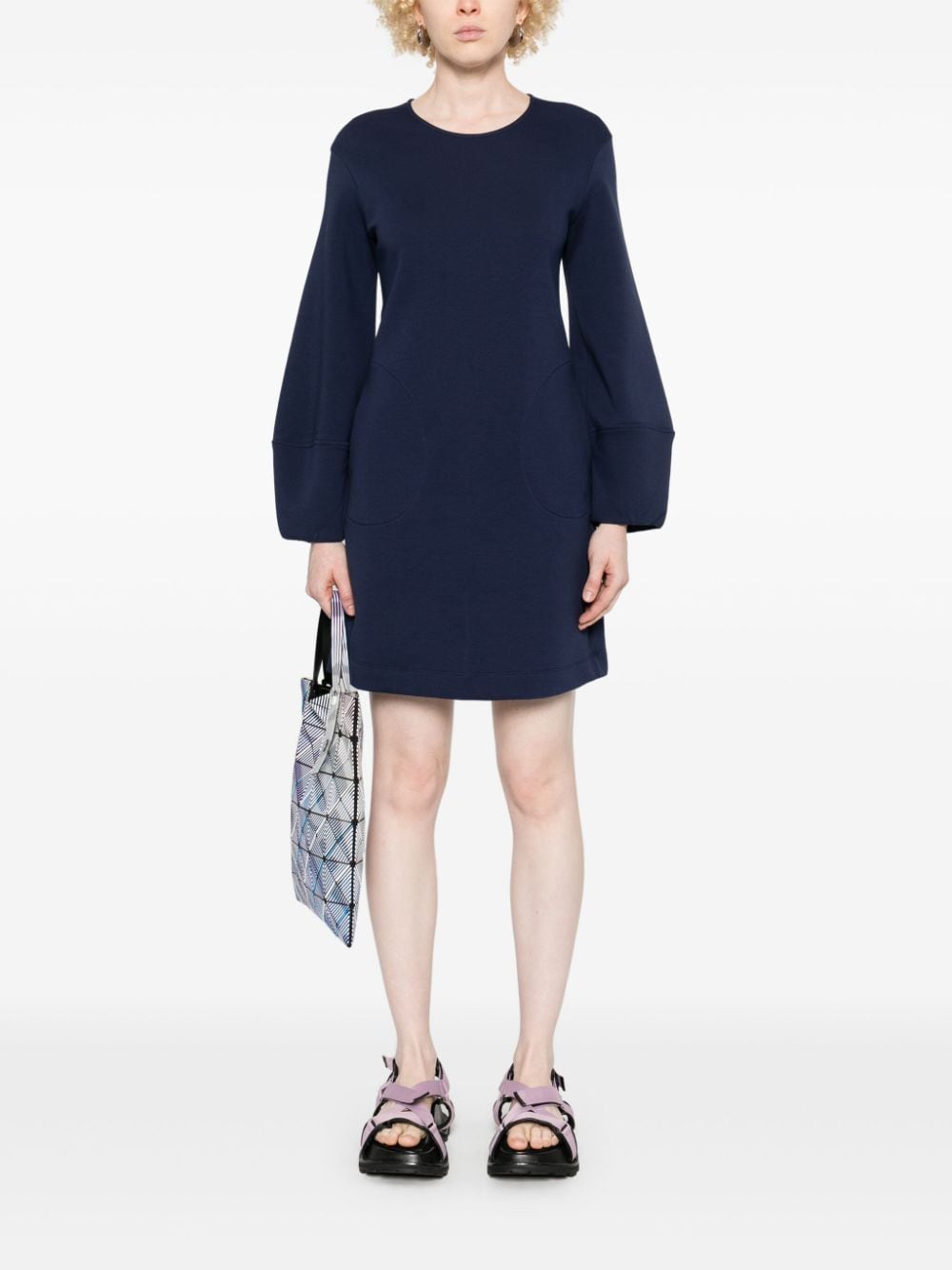 Emporio Armani Blue Cotton Blend Jersey Dress image 1