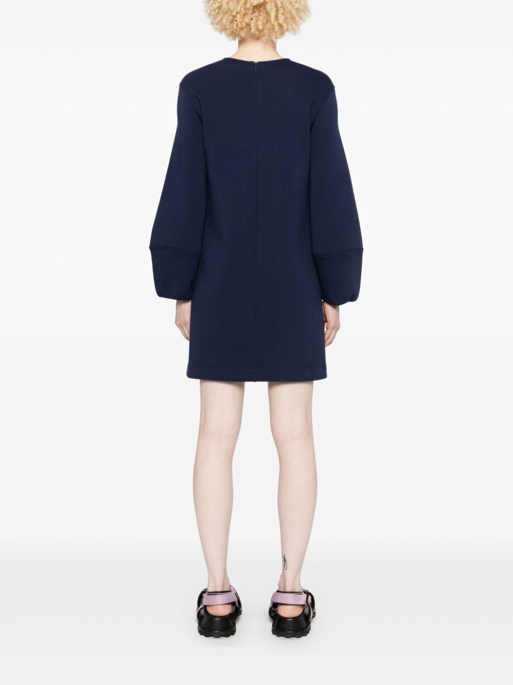 Emporio Armani Blue Cotton Blend Jersey Dress image 2