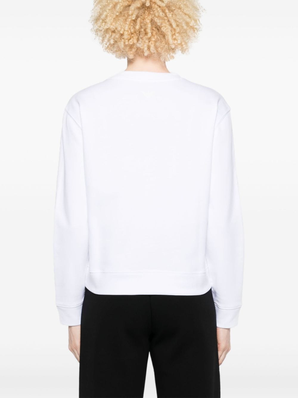 Emporio Armani White Logo Crewneck Sweater image 1