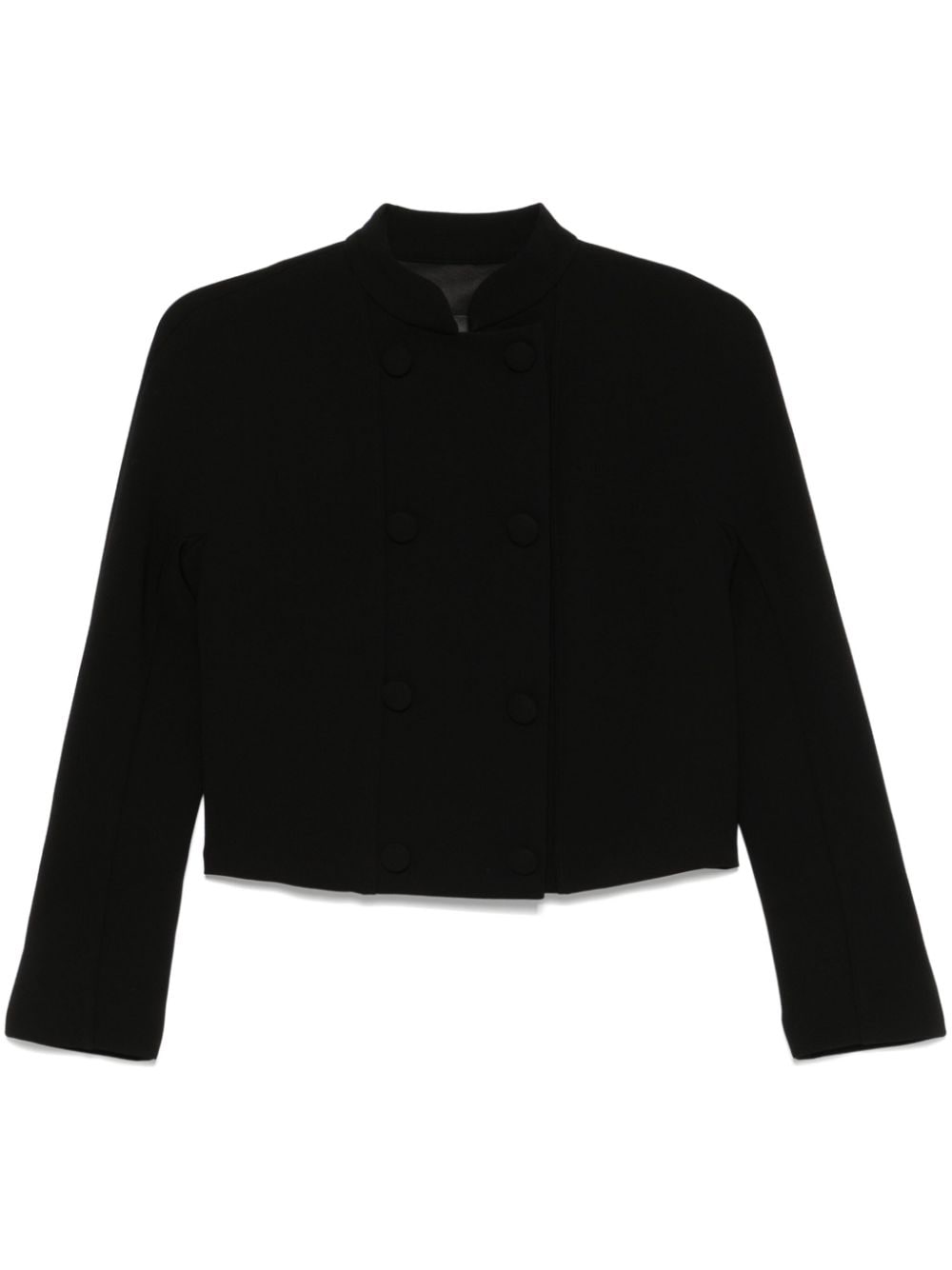 Emporio Armani Capsule Black Cady Texture Double-Breasted Jacket image 0