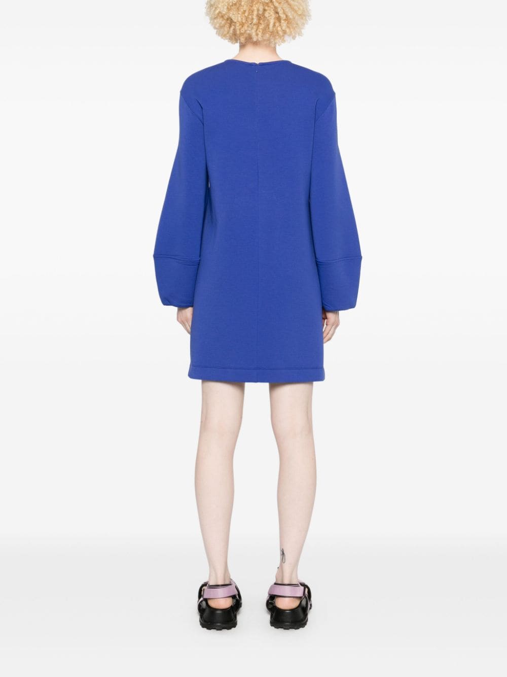 Emporio Armani Blue Cotton Blend Jersey Dress image 1