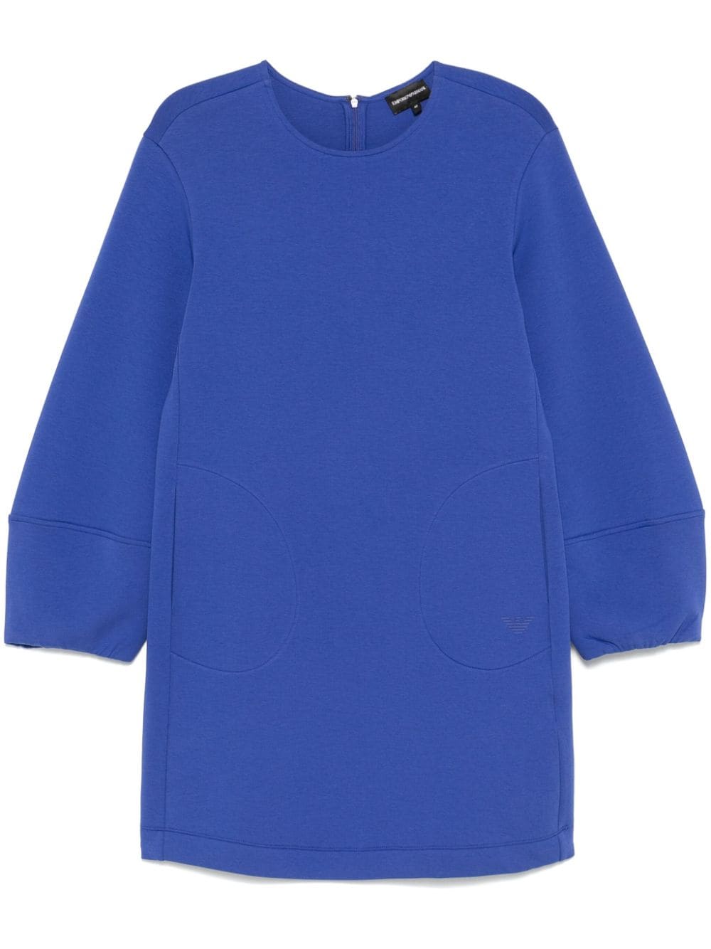 Emporio Armani Blue Cotton Blend Jersey Dress image 0