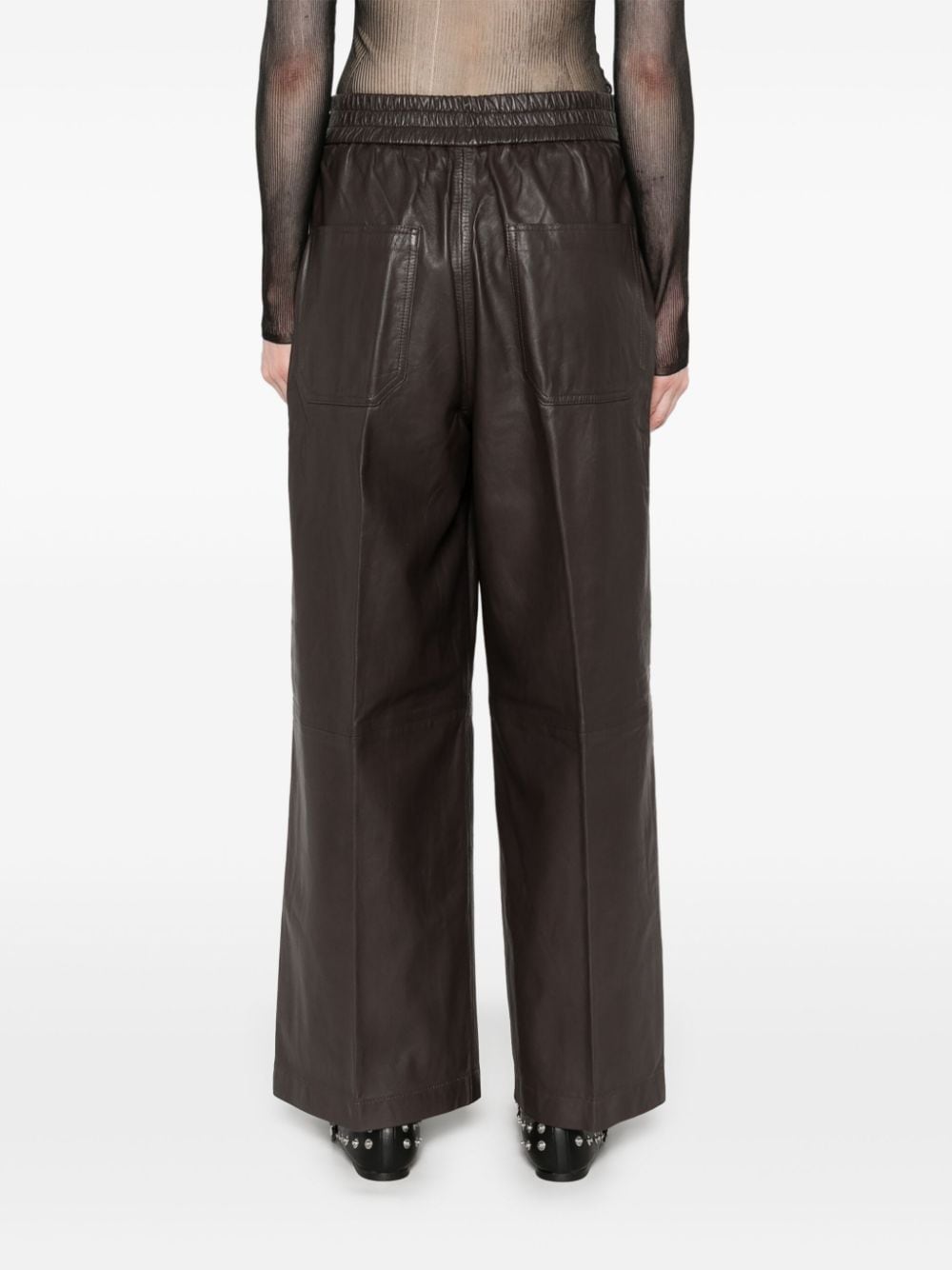 HERSKIND Bordeaux Lambskin Trousers image 3