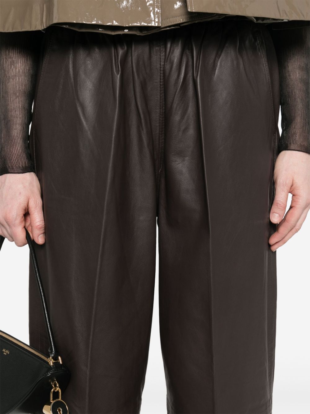 HERSKIND Bordeaux Lambskin Trousers image 4