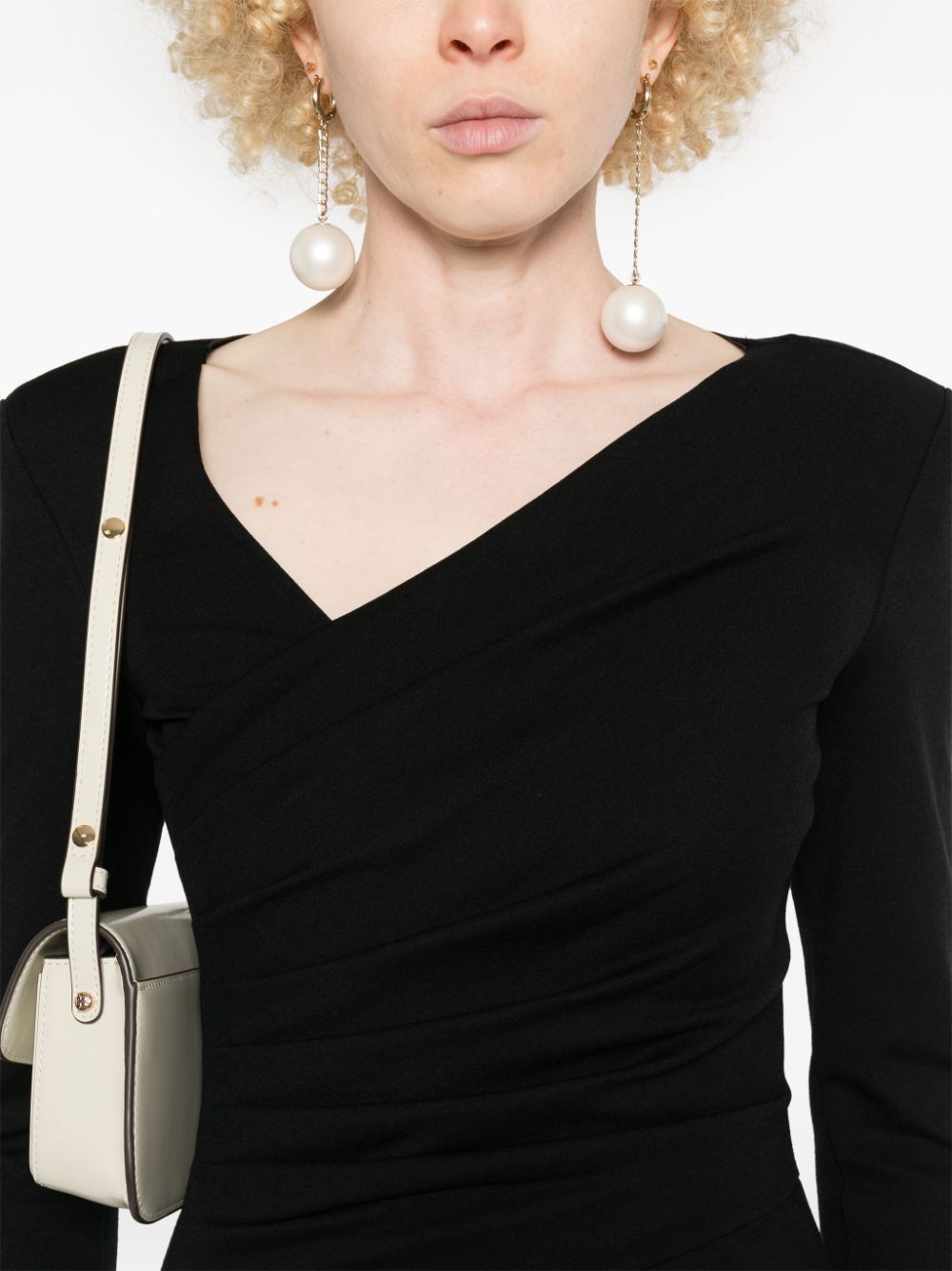 Emporio Armani Asymmetrical Black Jersey Dress image 3