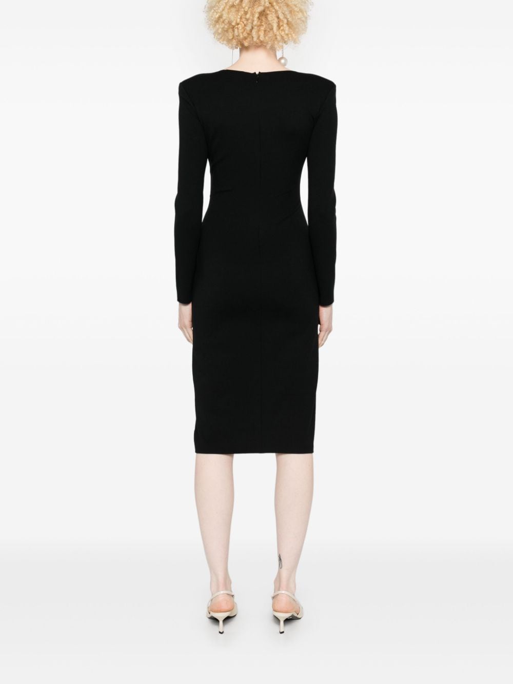 Emporio Armani Asymmetrical Black Jersey Dress image 4