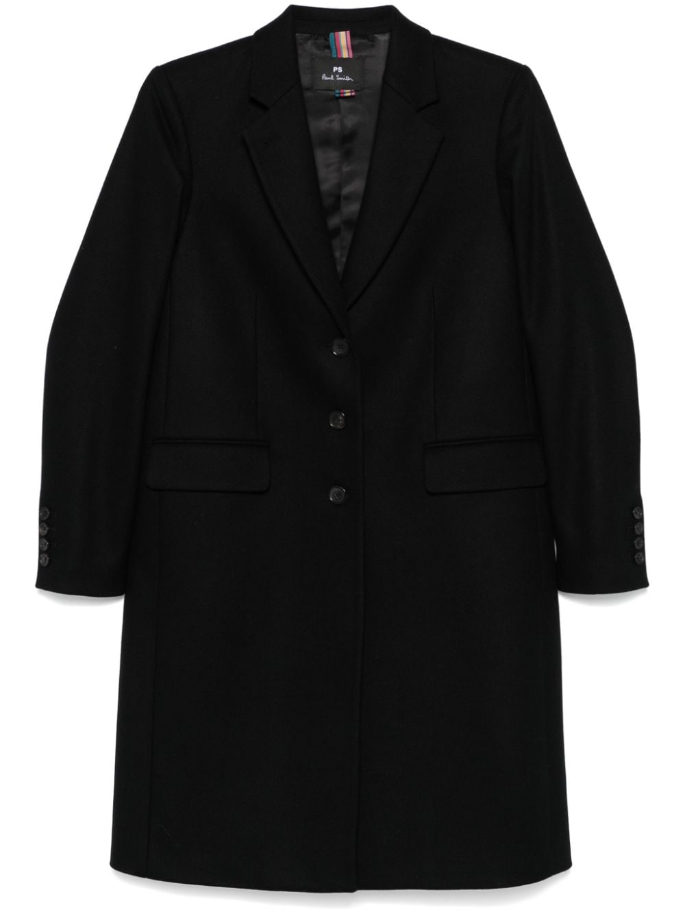 Paul Smith Black Wool Blend Coat image 0