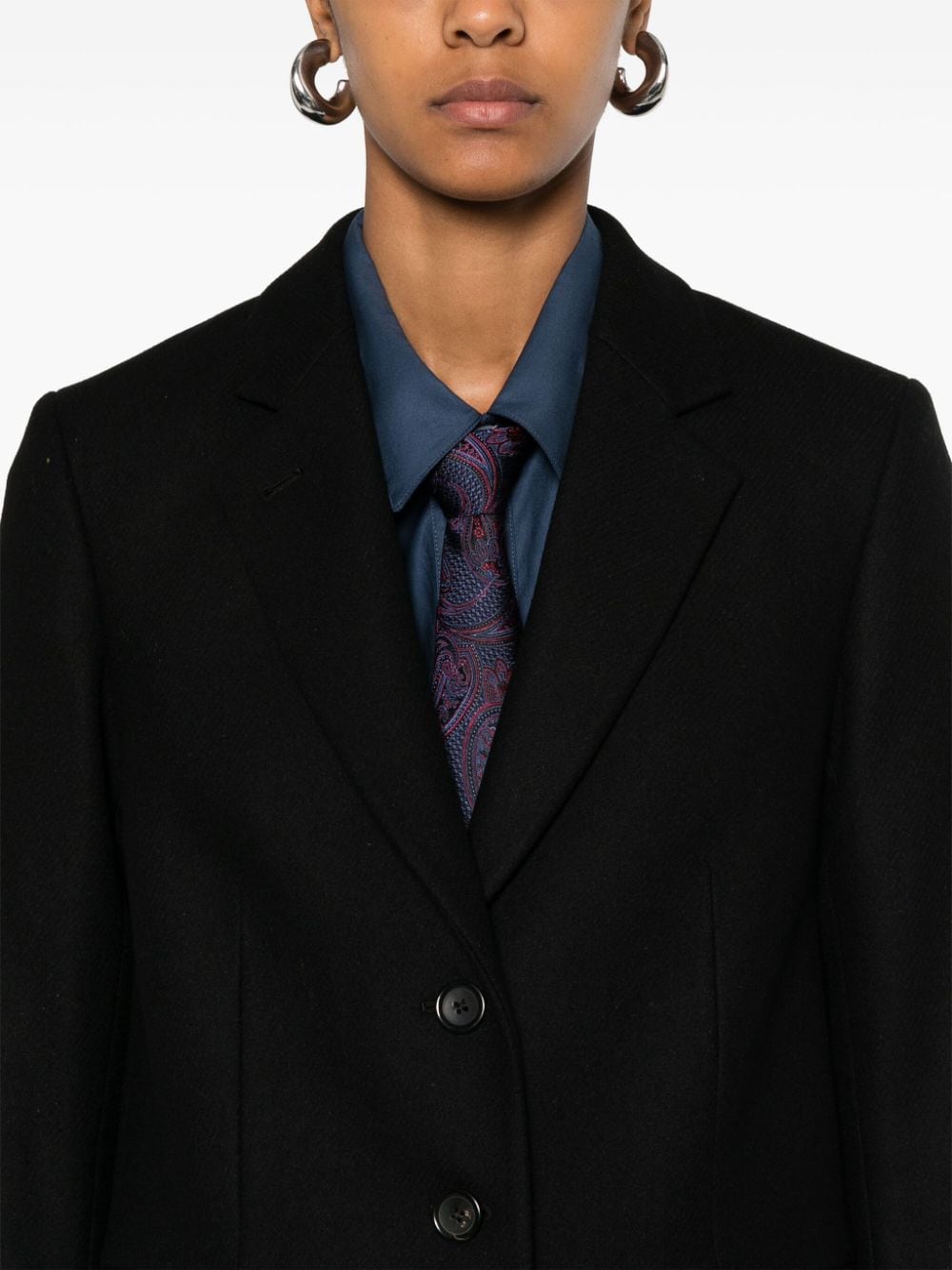 Paul Smith Black Wool Blend Coat image 4