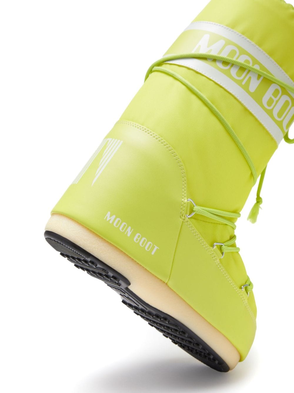 SLEEKEO Moon Boot Green - Lime Green Logo Print image 3