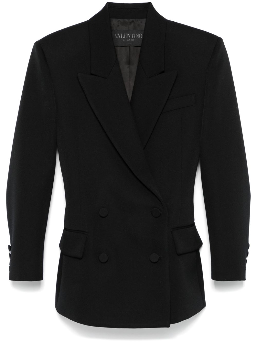 Valentino Black Virgin Wool Double-Breasted Jacket image 0