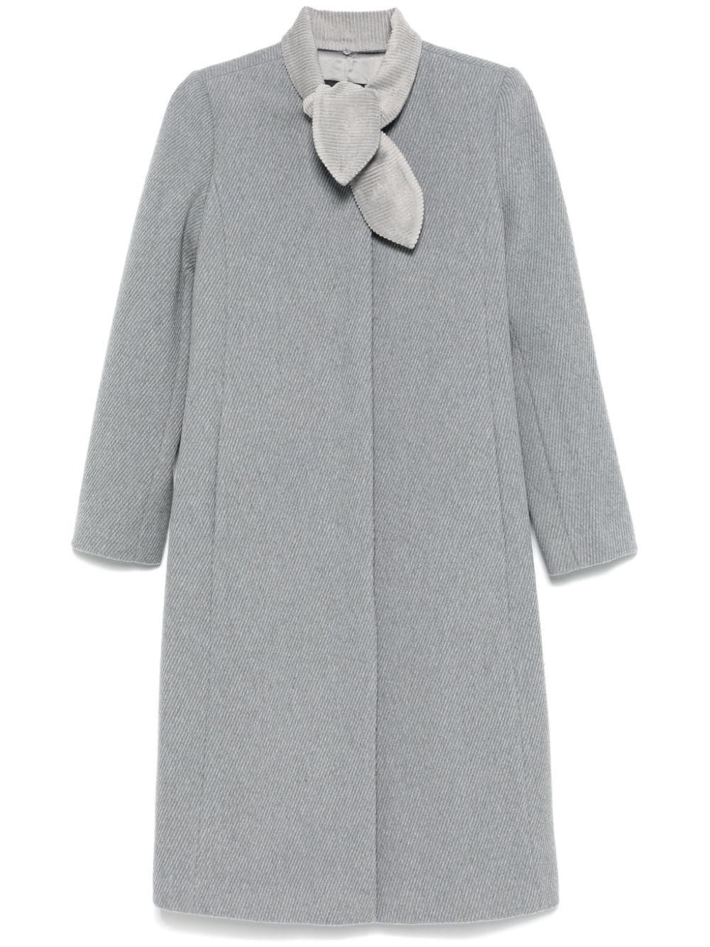 Emporio Armani Grey Wool Blend Coat image 0