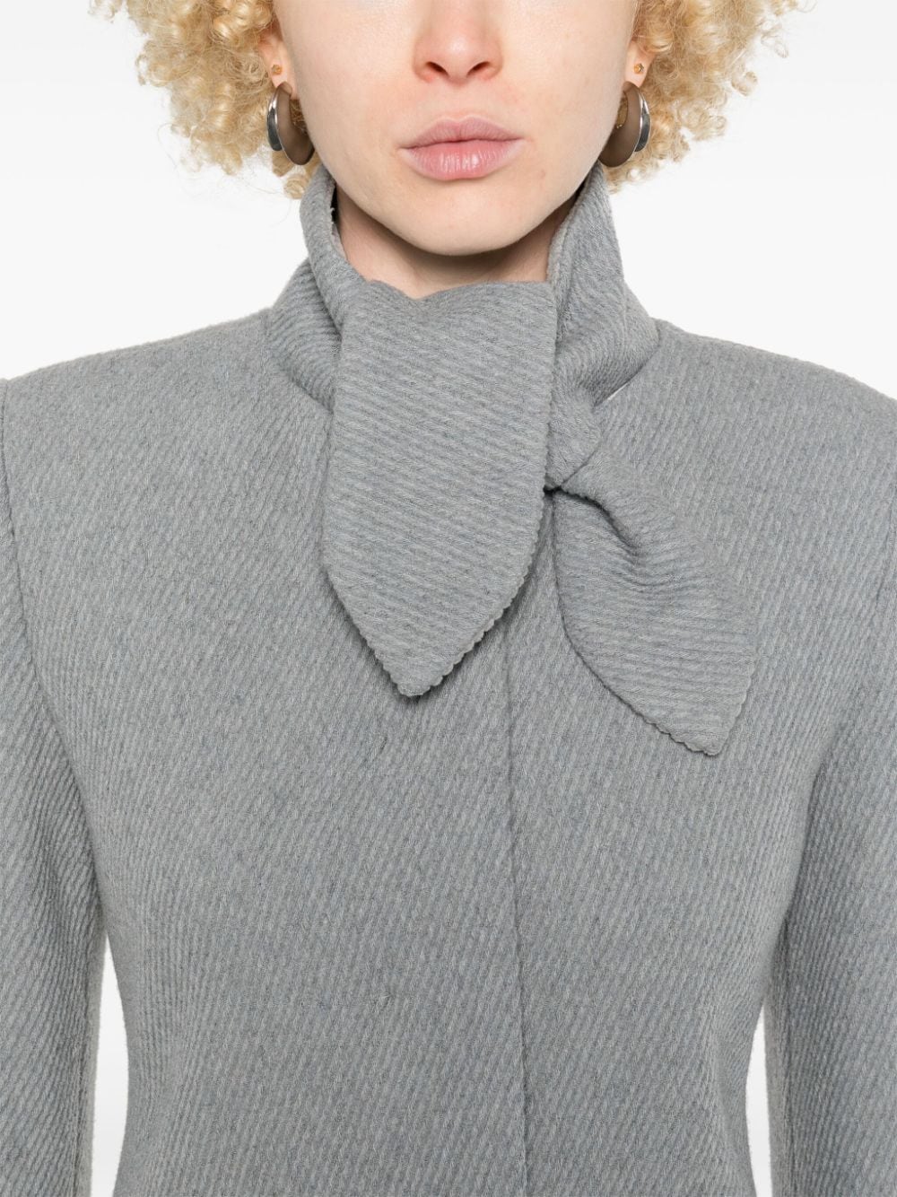 Emporio Armani Grey Wool Blend Coat image 1