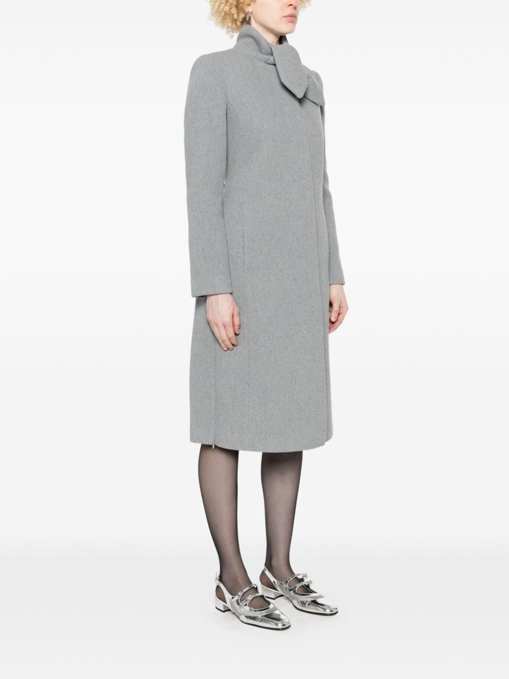 Emporio Armani Grey Wool Blend Coat image 3