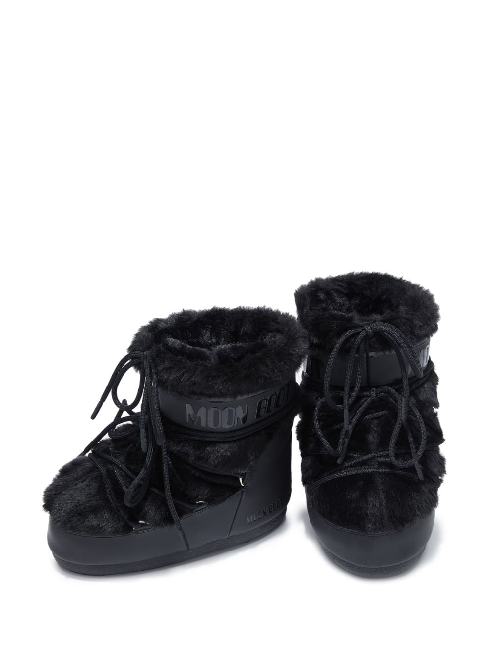 Moon Boot Icon Low Faux Fur Boots - Black image 3