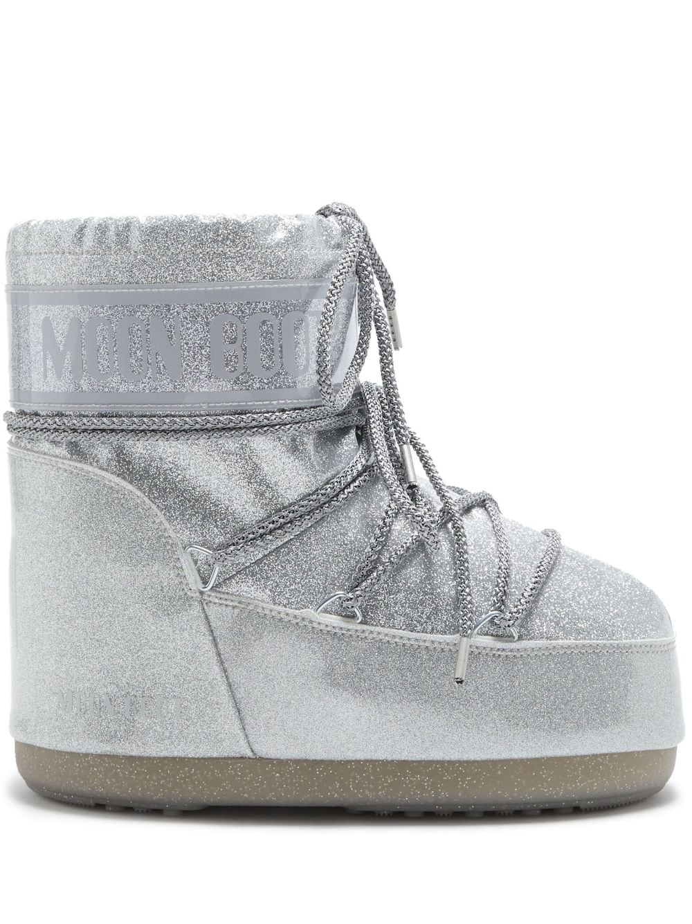 Moon Boot Icon Low Glitter Silver Snow Boots image 0