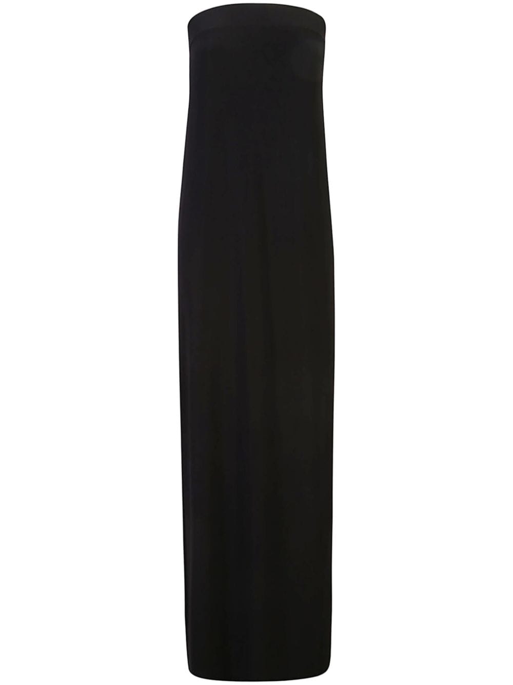 Norma Kamali Black Stretch Strapless Dress with Side Slit image 0