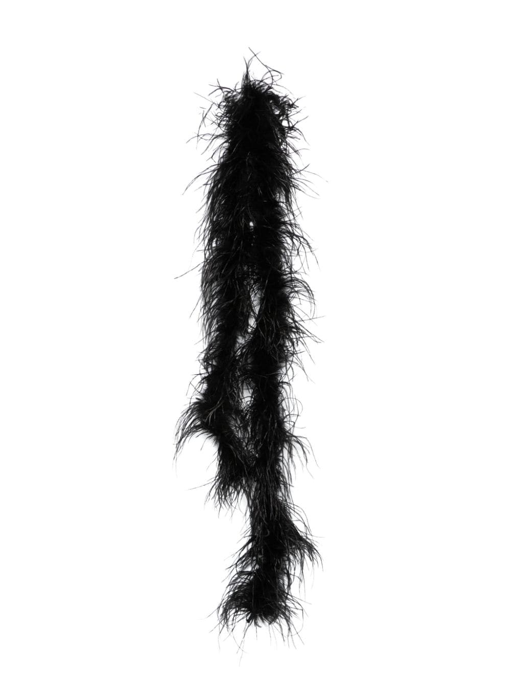 Norma Kamali Black Ostrich Feather Scarf image 0