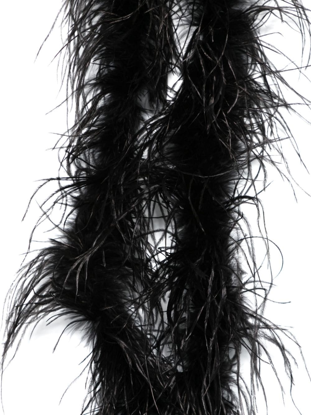 Norma Kamali Black Ostrich Feather Scarf image 1