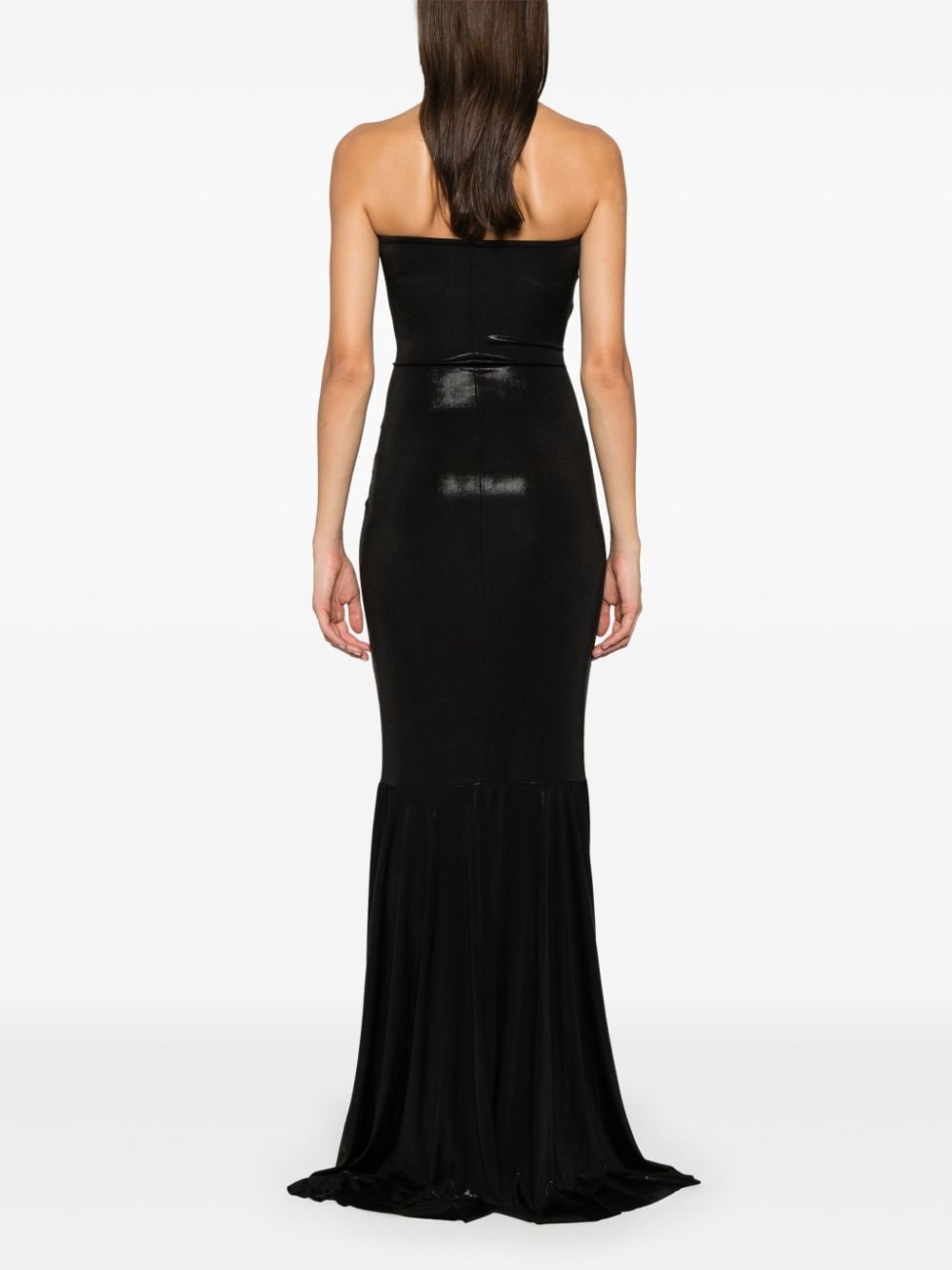 Norma Kamali Black Stretch Sleeveless Fishtail Dress image 2