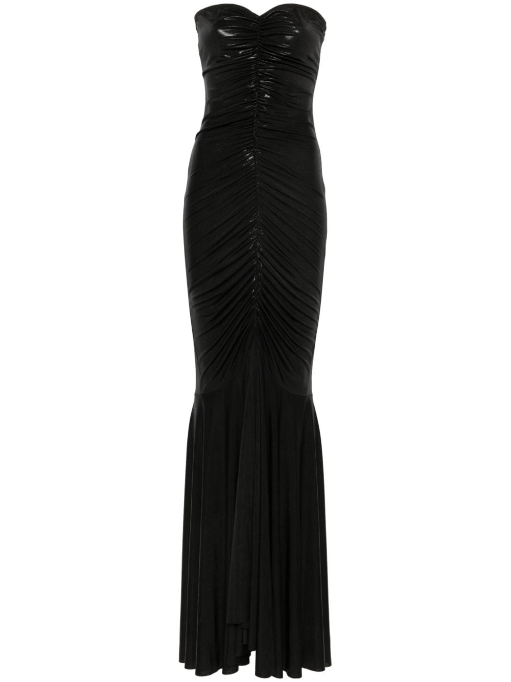 Norma Kamali Black Stretch Sleeveless Fishtail Dress image 0