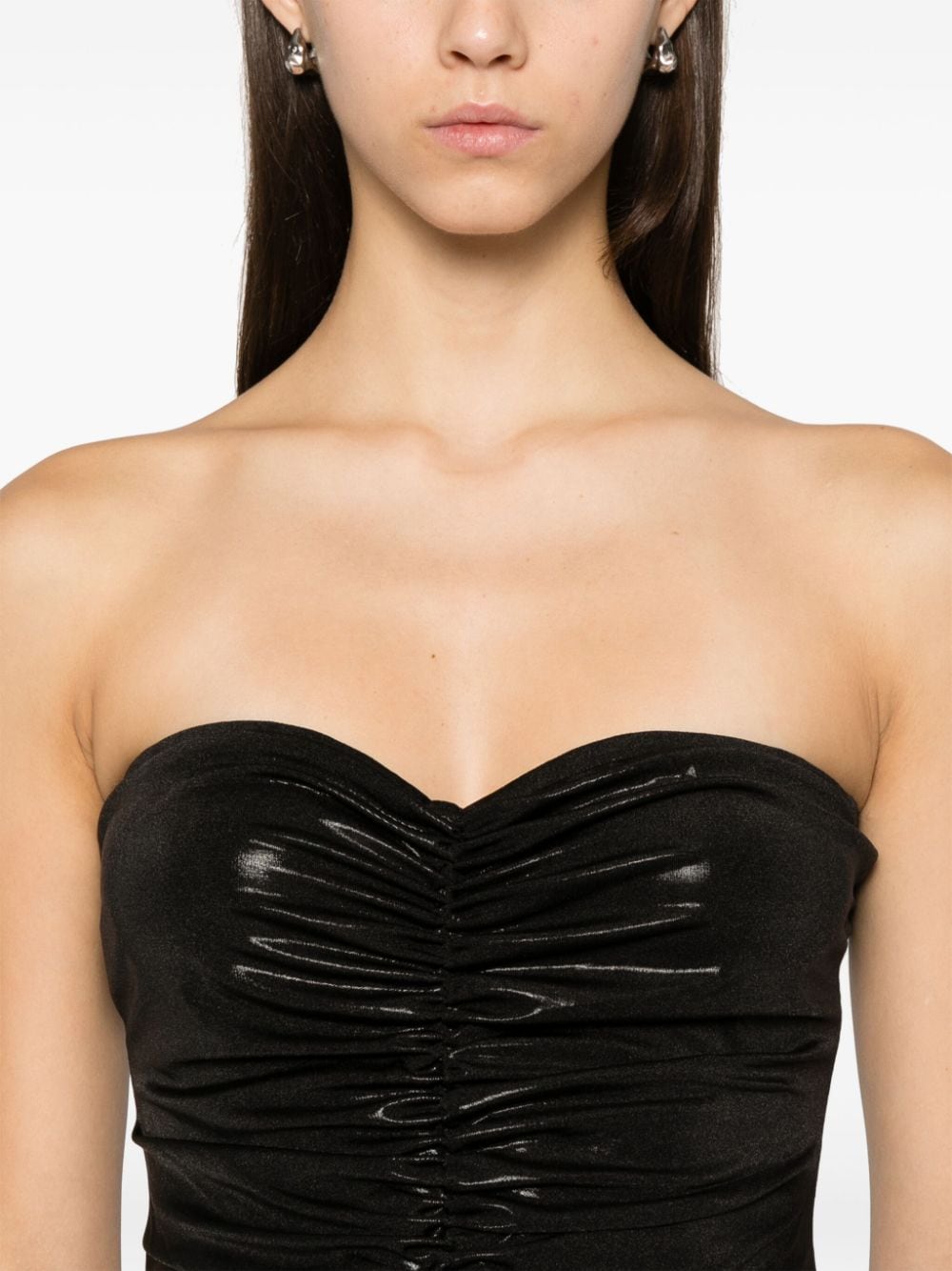 Norma Kamali Black Stretch Sleeveless Fishtail Dress image 3