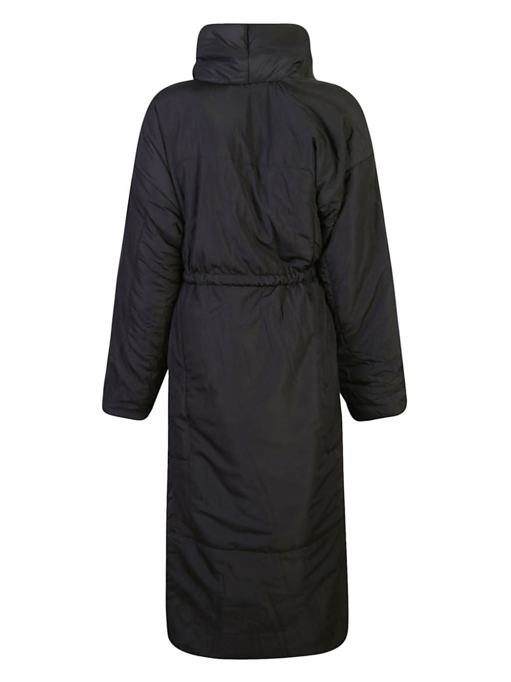 Norma Kamali Black Belted Padded Ankle-Length Coat image 2