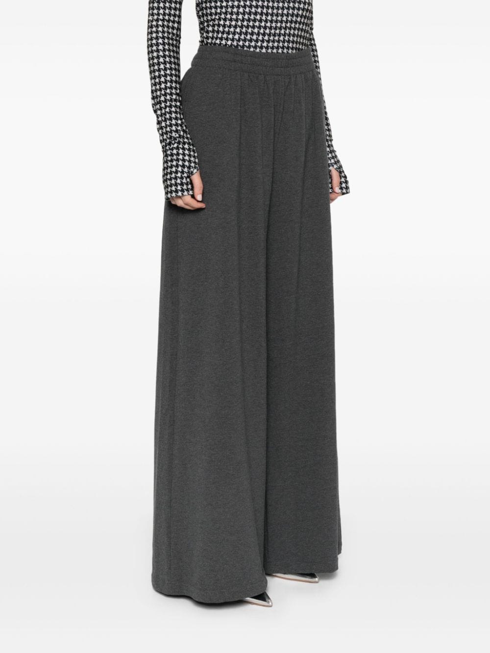 Norma Kamali Wide Leg Trousers in Grey image 1