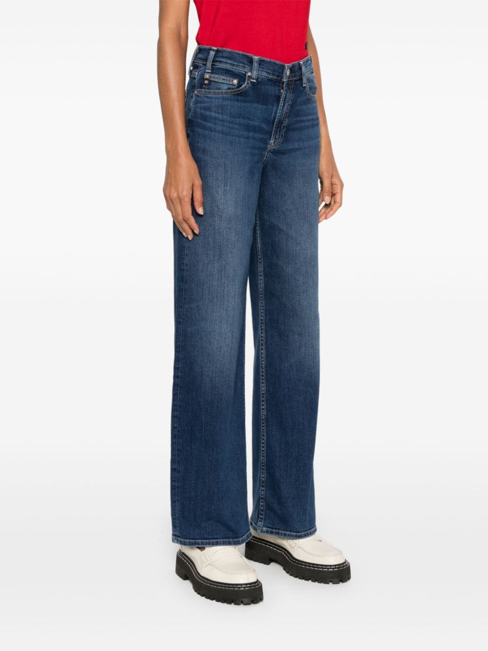 AG JEANS Blue Wide Leg Jeans image 3