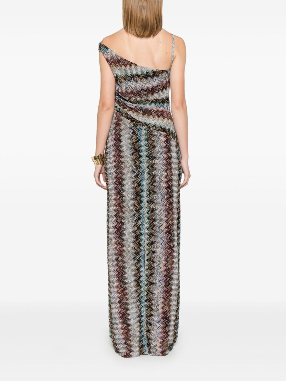 Missoni Multicolor Knitted Dress with Zigzag Design image 1