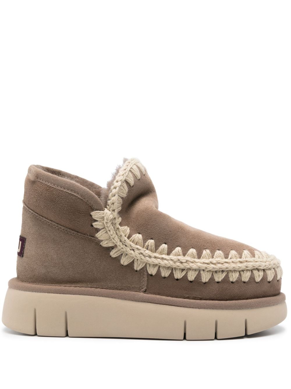 SLEEKEO Mou Boots in Grey Suede image 0