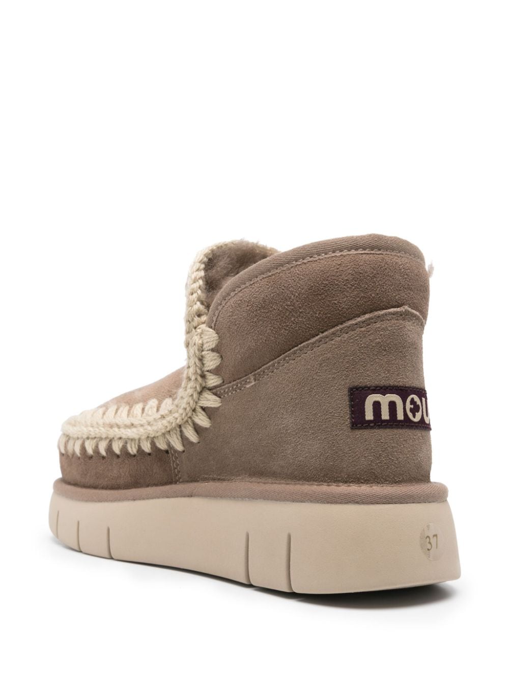 SLEEKEO Mou Boots in Grey Suede image 1