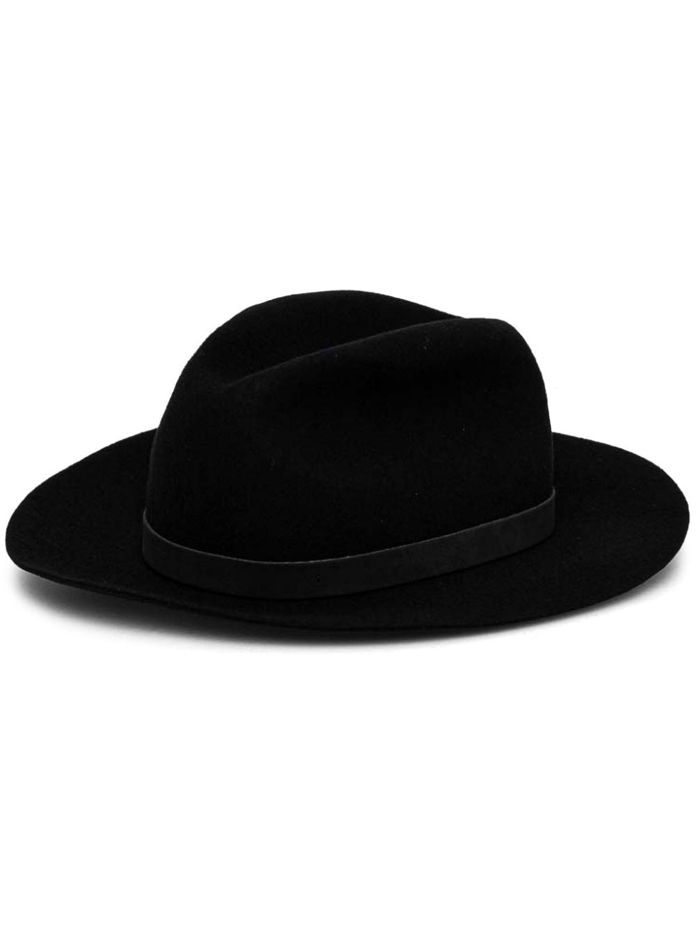 Emporio Armani Black Wool Fedora Hat image 0