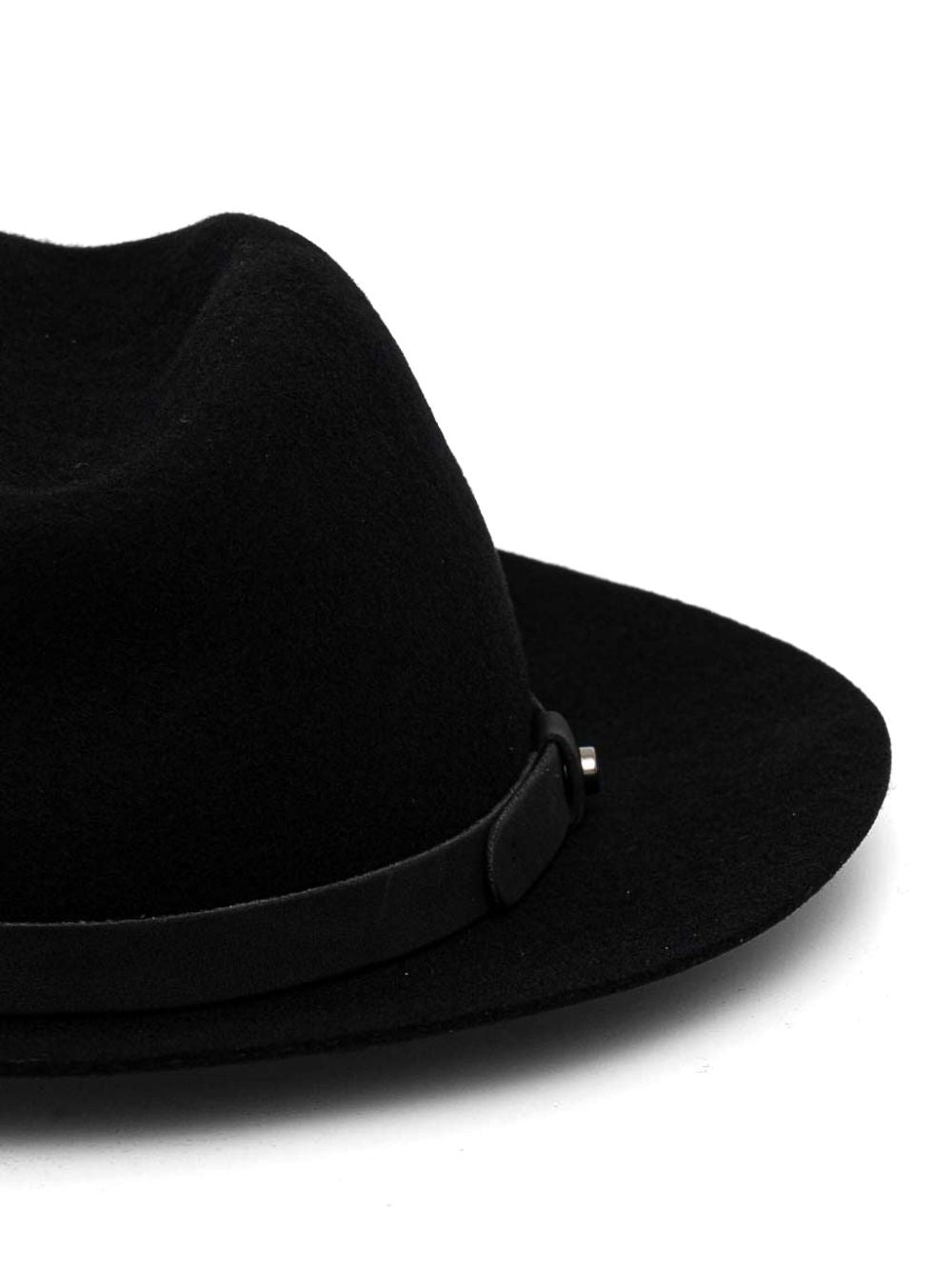 Emporio Armani Black Wool Fedora Hat image 3