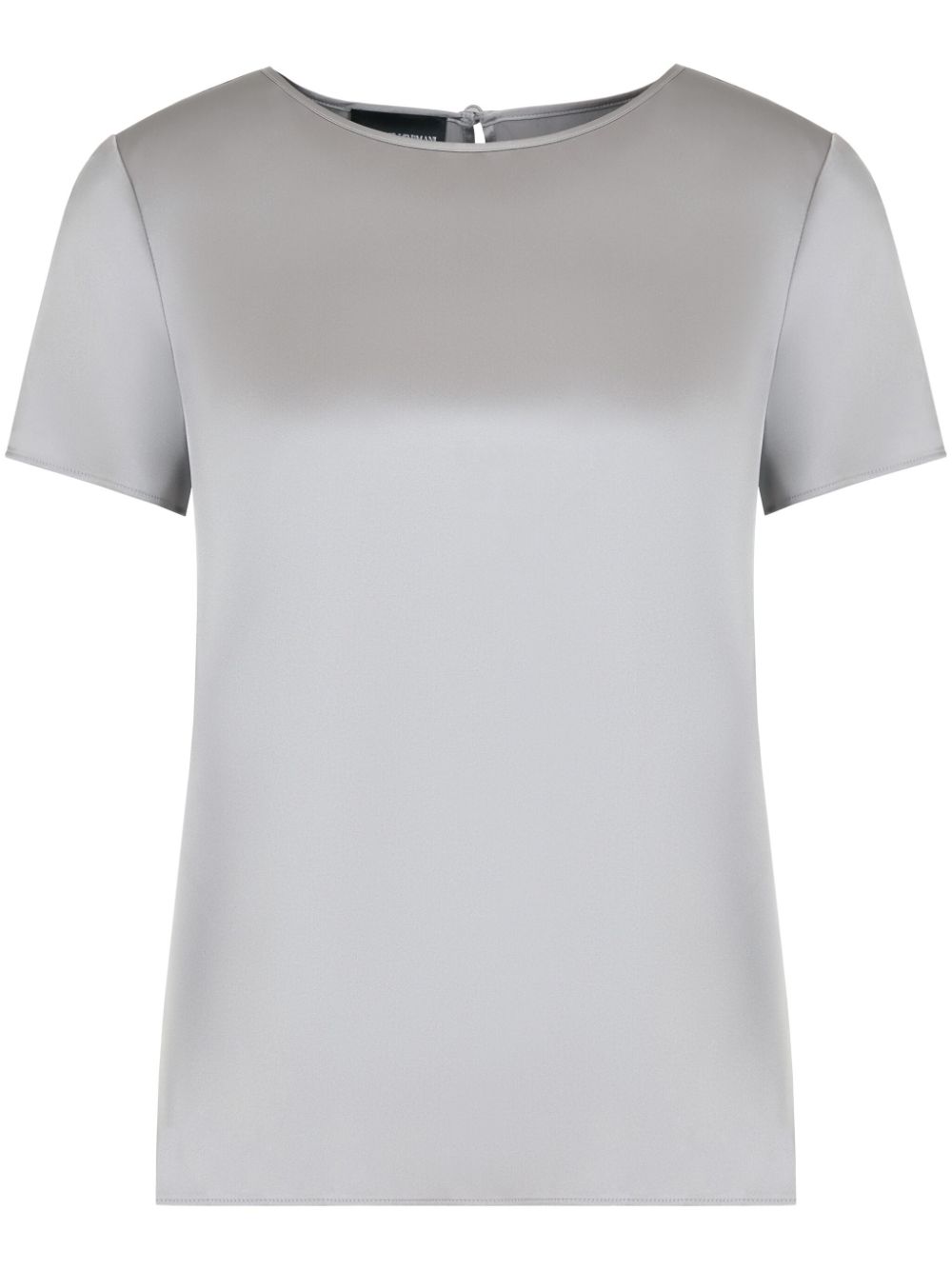 Emporio Armani Grey Silk Blend Satin Top image 0